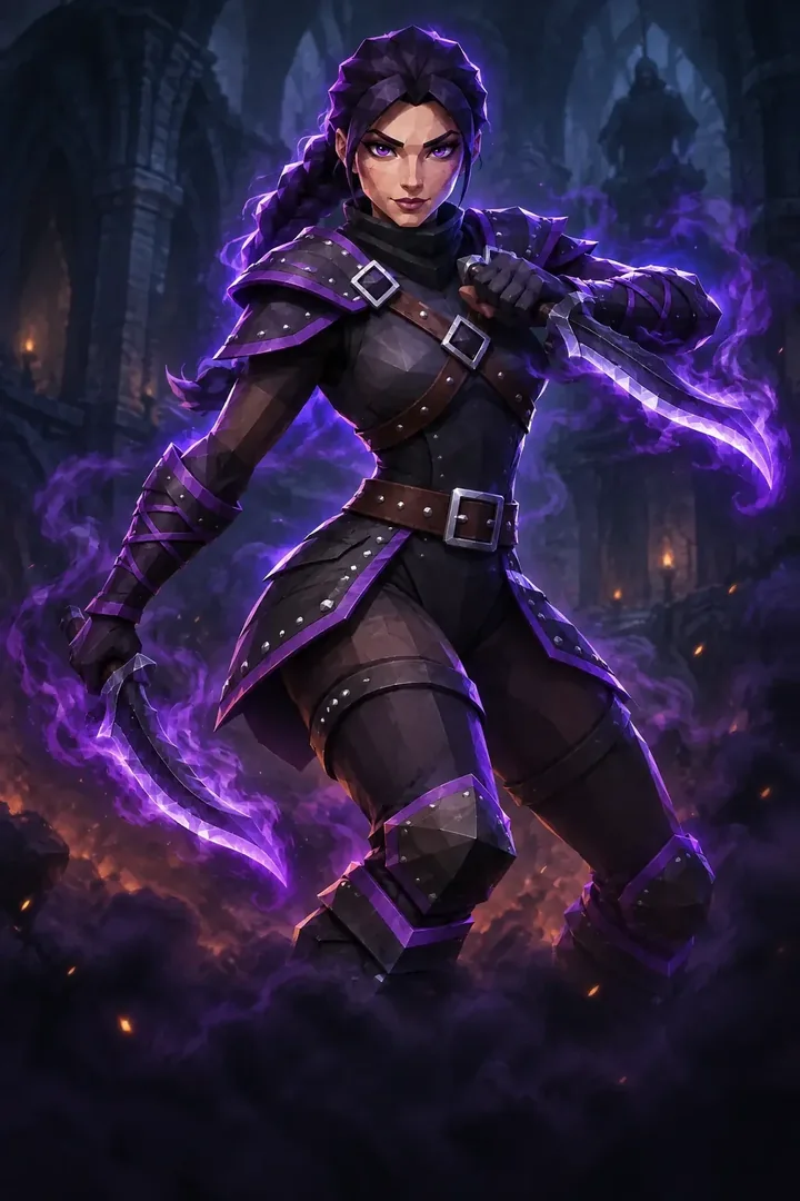 The Veilrunner heroine, painted